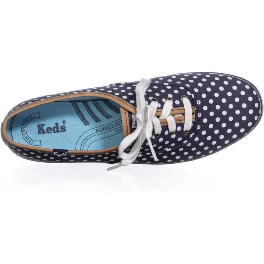 👟 Women’s Keds Champion Polka Dot Sneakers | Navy & White | Size 6.5